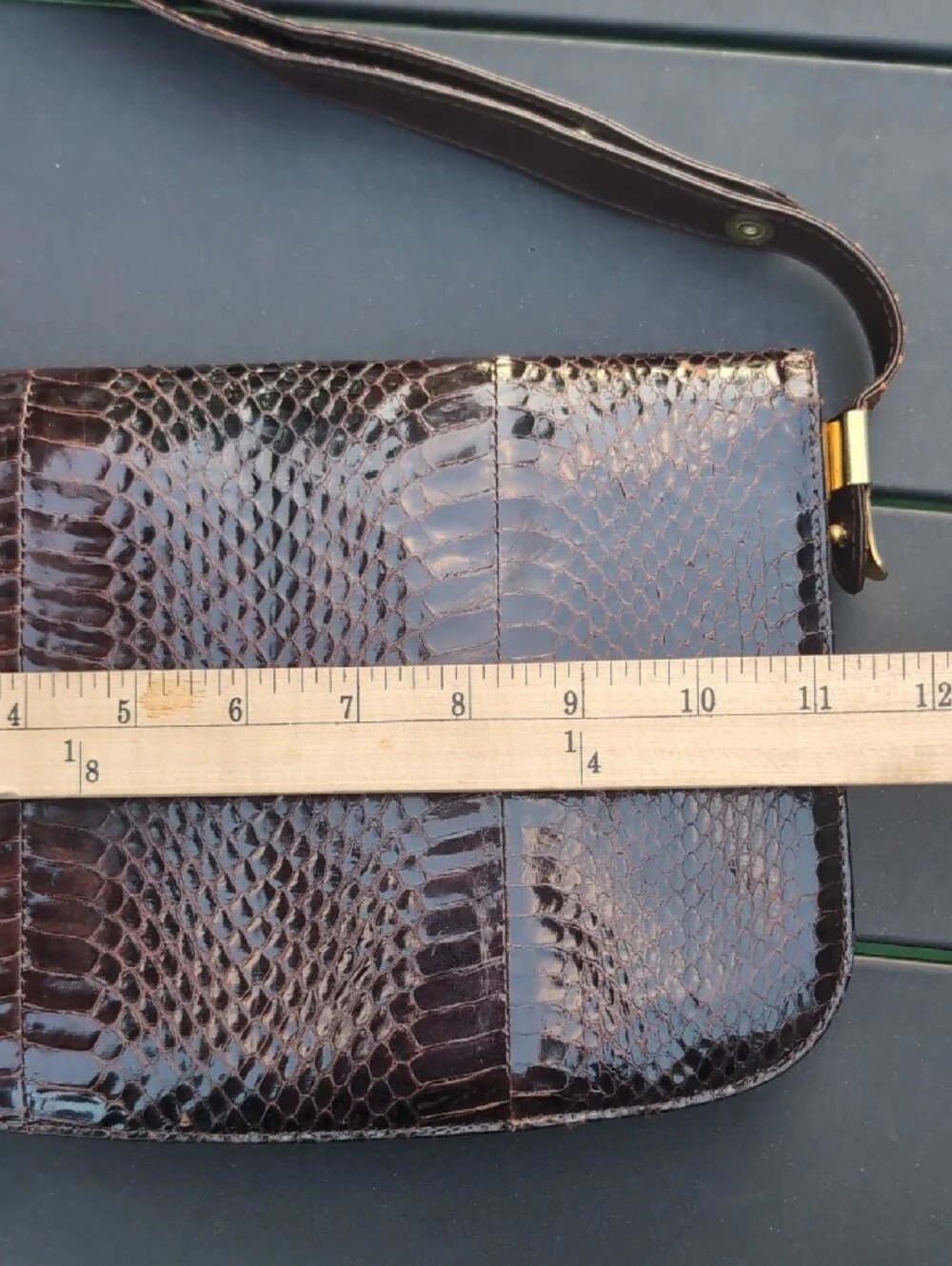 Vintage Genuine Snakeskin 1950'S Box Style Handbag/Purse
